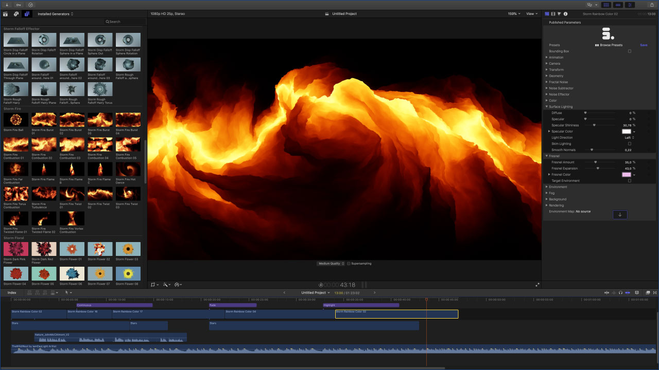 Yanobox Storm plugin for Final Cut Pro